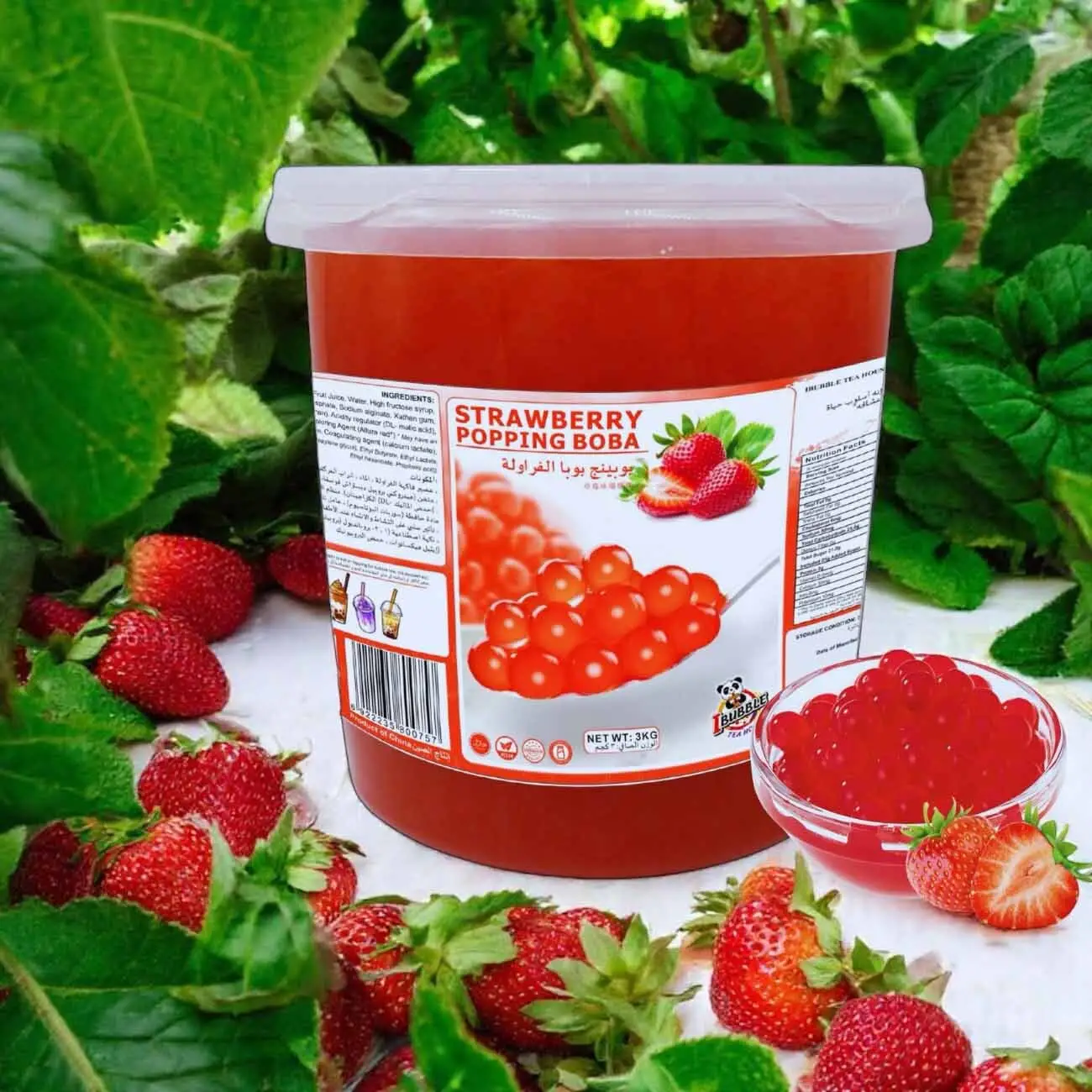 بوبا پاپینگ توت فرنگی ۳ کیلویی برند iBubble